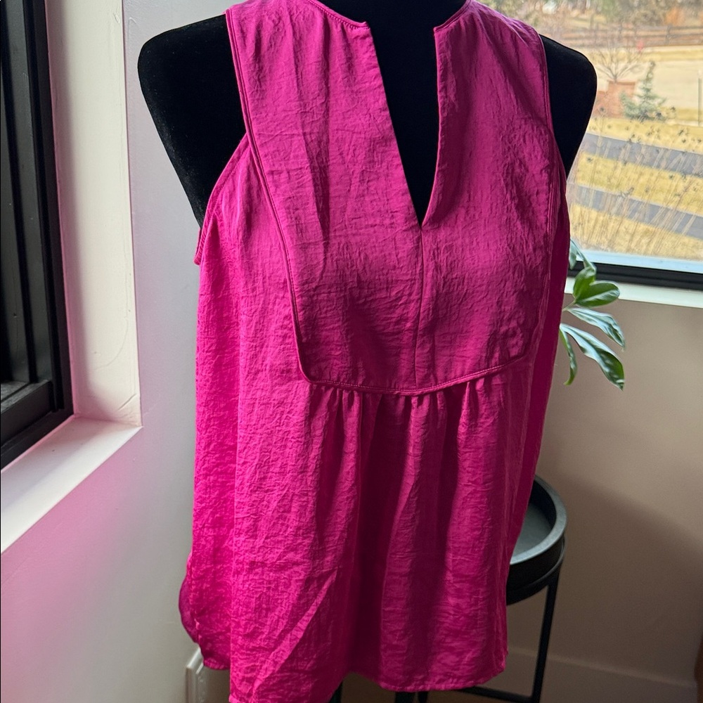 Maeve Vibrant Pink Sleeveless Blouse